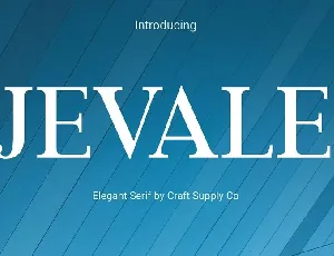 Jevale font