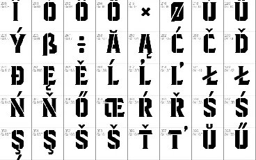 Blacktroops Stencil font