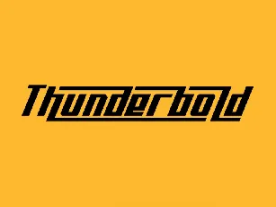 Thunderbold Typeface font