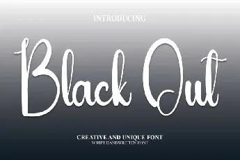 Black Out Script font