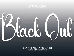 Black Out Script font