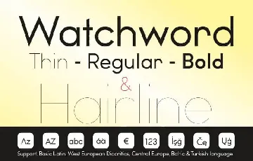 Watchword Sans Serif font