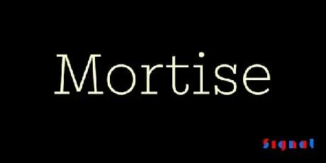 Mortise Family font