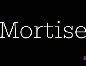 Mortise Family font