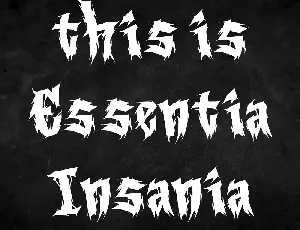 Essentia Insania font