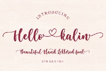 Hello Kalin font