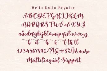 Hello Kalin font