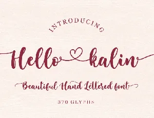 Hello Kalin font