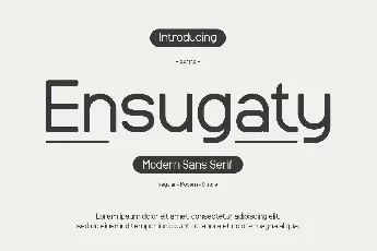 Ensugaty font