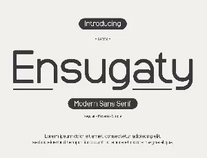 Ensugaty font