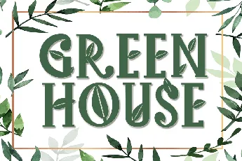 Green House font