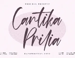 Cantika Prilia font