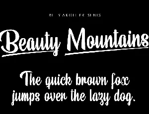 Beauty Mountains Personal Use font