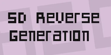 SD Reverse Generation font