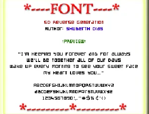 SD Reverse Generation font