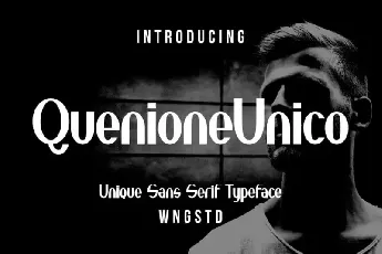 Quenione Unico Sans Serif font