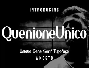 Quenione Unico Sans Serif font