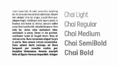 Chai Sans Serif font