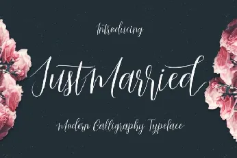 Just Married Script font