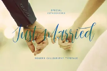 Just Married Script font