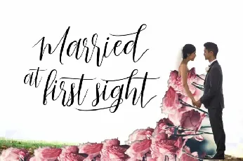 Just Married Script font