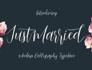 Just Married Script font