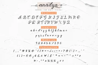 Anadya Handwritten font