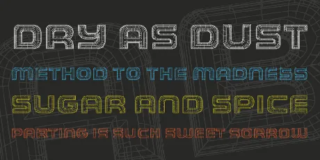 THE WIREFRAME Demo font