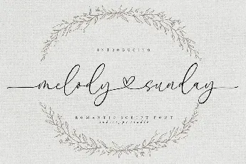 Melody Sunday font