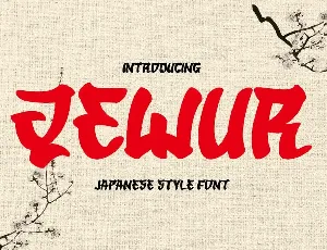 QEWUR Faux Japanese font