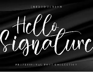 Hello Signature font