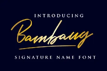 Bambang Signature font