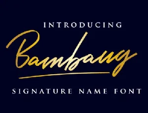 Bambang Signature font