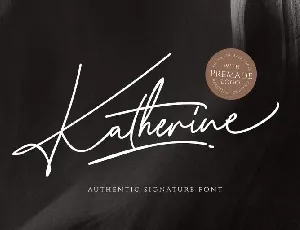 Katherine Signature font