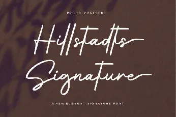 Hillstadts Signature font