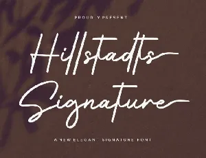 Hillstadts Signature font