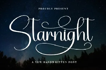 Starnight Calligraphy font