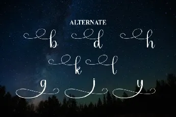 Starnight Calligraphy font