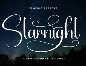 Starnight Calligraphy font