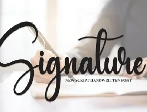 Signature Script font