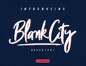 Blank City Brush Free font