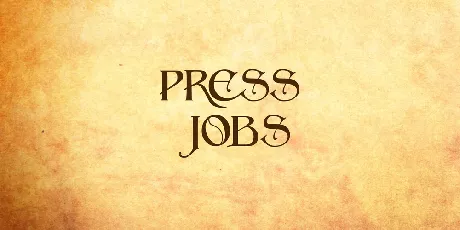 Press Jobs font