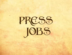 Press Jobs font