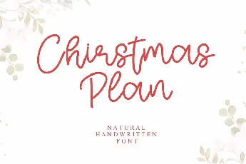 Christmas Plan - Personal Use font