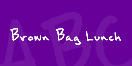 Brown Bag Lunch font