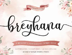 Breyhana Script font