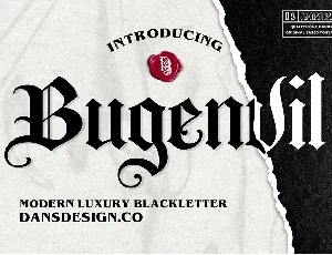 Bugenvil font