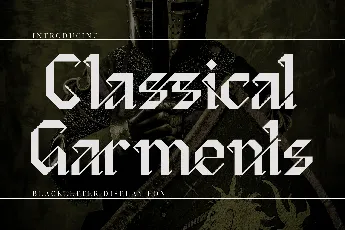 Classical Garments Demo font