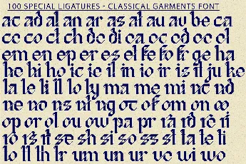 Classical Garments Demo font