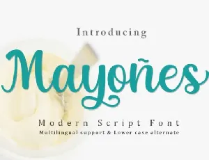 Mayones Modern Script font